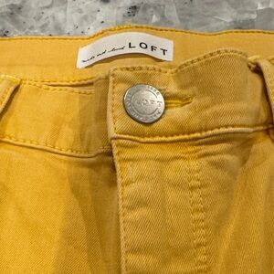 LOFT modern song Yellow Ankle Crop Jeans